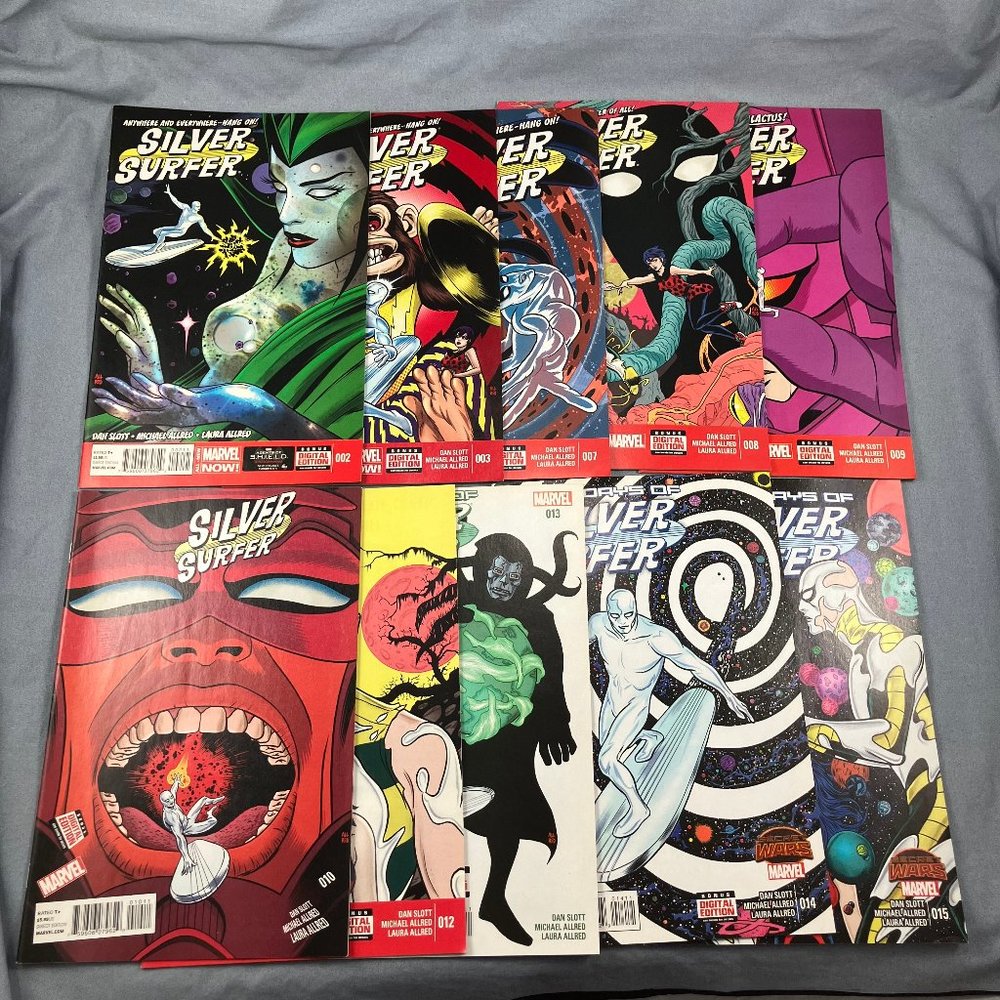 Silver Surfer Marvel Comic Books 2014-15 Lot of 10 Assorted Issues #2+